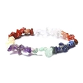 Buntes elastisches Armband aus natürlichen Edelsteinsplittern mit Türkis und Tigerauge - Gemischte Farben