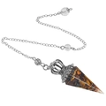 Tiger Eye Orgone pendant with silver chain and copper coil for energy healing - Tiger Eye Stone Bracelet