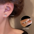 Orecchini minimalisti in argento sterling 925 con zirconi cubici rotondi da 7,5 mm - Coppia da 7.5mm