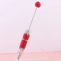 Penna a sfera fai-da-te con strass rossi e AB su fusto in metallo lucido - Rosso sfumato