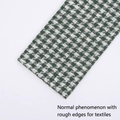 Green and white houndstooth woven fabric material with frayed edges for DIY floral wrapping - Houndstooth Green 1.5*0.5m