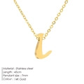 Minimalistische Halskette aus 14K vergoldetem Edelstahl mit Kleinbuchstaben L Anhänger - Kleinbuchstabe i / Gold