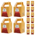 Boîte cadeau de Noël jaune avec illustration d'ours polaire et texte Happy Christmas - Jaune