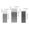 Set of three black handle silicone clay sculpting tools with white tips and measurements - Cross-border Popular 15-piece Silicone Pen Set [type B]