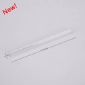 Reusable transparent TRITAN straw 15.5cm length and 1.2cm diameter for bubble tea cup - Transparent Flat Straw / 1.2*15.5cm