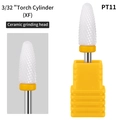Ceramic nail drill bit PT11 torch cylinder XF extra fine grit for gel removal - PT11 Torch Cylinder Extra Fine (XF)