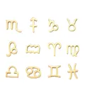 Gouden roestvrijstalen 12 sterrenbeelden hanger set voor DIY sieraden accessoires - Ram Stijl (YP25238) / 1 Stuk / Zilver