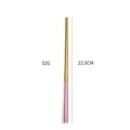 Pink and gold 304 stainless steel chopsticks, 22.5cm long and weighing 32g - Pink Gold Chopsticks