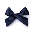 Handmade navy blue satin ribbon bow for gift packaging and DIY crafts decorations - Navy Blue