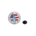 New York Freiheitsstatue Emaille-Anstecknadel mit US-Flagge und schwarzem Schmetterlingsverschluss - USA New York Freiheitsstatue