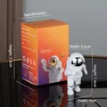 Astronaut desktop figurine in silver and white with gradient orange packaging box - Small Silver-edged Model B (Color Box)