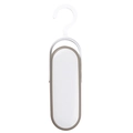 Portable mini plastic bag sealer in white and khaki with built-in storage hook - 2nd Gen Battery-White