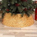Collare per albero di Natale con paillettes dorate per decorazione festiva della base - 40*60*20cm / Paillettes Oro