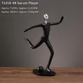 Abstrakte Fußballspieler Skulptur in Mattschwarz und Silber für moderne Wohndekoration - Fußballspieler-silber / Wie abgebildet