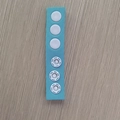 Blue foam baby bath cap strap with white plastic snap buttons for adjustable sizing - Strap Extender Blue