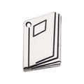 Antique silver book-shaped alloy charm for DIY jewelry bracelets and necklaces - Book Style B