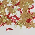 Gingerbread man, candy cane and gold glitter joy confetti for Christmas party DIY decor - Gingerbread Man Candy Cane + Gold Glitter Joy Confetti