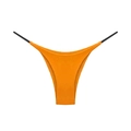 Orange bikini bottoms with double thin straps and high-cut waist for women - L / Orange