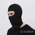 Elastic black full face balaclava mask CC-02 for outdoor cycling and windproof protection - Black
