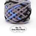 Filato di ciniglia spessa per maglieria fai-da-te grigio blu nero, colore 73# - Grigio Blu Nero