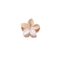 Elegant cream gradient plumeria hair claw clip with glossy resin finish for women - 4cm Gradient Frangipani / Light Coffee