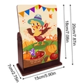 Thanksgiving DIY diamond painting makeup mirror with rotating turkey and pumpkin patterns - Thanksgiving Turkey