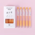 12er-Set orangefarbene 0.5mm Gelschreiber, schnelltrocknend mit Soft-Griffzone - 12 Stk./Box / Aprikosenorange