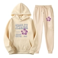 Ensemble sweat à capuche et jogging beige pour hommes et femmes avec imprimé Floride - L (XXL) / Haut Et Bas / Beige (45)