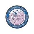 Spilla smaltata con gatto rosa, bubble tea e la scritta Caffeine Mania - Stile Gatto Pigro Tè al Latte (QHXZ4852)