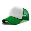 Classic green and white trucker hat with breathable mesh back and foam front panel - One Size(56-58cm) / Upgraded Green