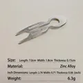 U-shaped minimalist silver fish hairpin in zinc alloy with sleek metallic finish - 7cm Alloy Hair Stick / Silver