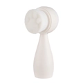 White cat paw facial cleansing brush with soft bristles and silicone massage pad - Small Standing Cat Claw Facial Brush / White