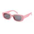 Pink matte kids polarized sunglasses with dark grey lenses and UV protection - Pink Frame-C22