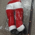 Gambe di Babbo Natale in peluche per albero di Natale, decorazione festiva rossa e bianca 30cm - Gambe di elfo di Babbo Natale rosse