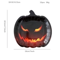 Halloween pumpkin face paper plates set, orange and black disposable party tableware - 7 Inch Devil Eye Pumpkin Paper Plate