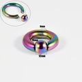 Rainbow captive bead ring in stainless steel with 8mm, 12mm, and 16mm sizes - 8x16x12mm / Rainbow