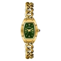 IBSO gold tonneau watch for women with green dial and luxury chain bracelet - Gold Green
