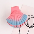Pink and blue gradient shell-shaped hair claw clip in matte plastic finish - Pink Blue Gradient