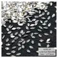 Marquise 1.5x3mm clear white zircon nail art rhinestones on black background - White Marquise (H195-1#)