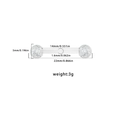 Clear acrylic heart nipple ring with silver glitter and 14mm barbell length size chart - Transparent Glitter Barbell