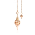 Roségoldenes Pendel mit Herz-Hohlmuster, kegelförmigem Design und feinem Karabinerverschluss - Stil 22