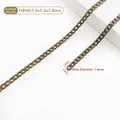 Tracolla piatta in metallo bronzo per borse, dimensioni di 5,2x7,8 mm - H8NK-1.4x5.2x7.8mm / Bronzo