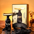 Black and gold electric facial massager for microcurrent lifting and skin tightening - Single Head Importer