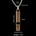 Collana fischietto LOVE bronzo vintage in lega e acciaio con dimensioni - Catena in acciaio inossidabile da 70 cm / Bronzo