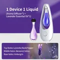 Automatic white essential oil diffuser kit with lavender fragrance and sleek droplet design - White Machine + Lavender Essential Oil