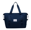 Bolsa de viaje plegable azul oscuro de nailon con compartimento inferior útil - Estilo 309 / Azul oscuro