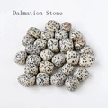 Polished Dalmatian Stone tumbled crystals with natural black spots for home decor - 100g/Pack / Spotted Stone