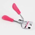 Recourbe-cils portable en acier inoxydable avec poignées roses ergonomiques et coussinets - Recourbe-cils avec Poignée Patch Rose Rouge