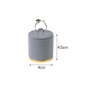 Gray velvet ring display stand with gold base, measuring 4cm diameter and 4.5cm height - Small / Gray