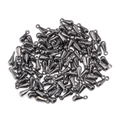 Bulk droplet-shaped gunmetal alloy extension chain pendants with high-gloss finish - 2x7mm / Gun Black